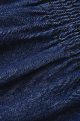 Denim Bow Ruched Cami Top