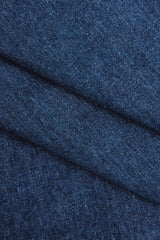 Denim Button Cut Out Midi Dress