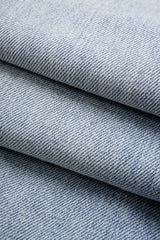 Denim Asymmetrical Ripped High Waist Straight Leg Jeans