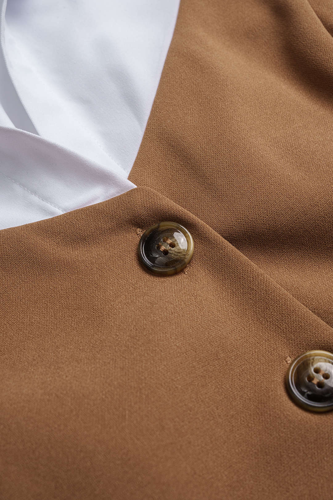 Contrast Lapel Short Sleeve Top