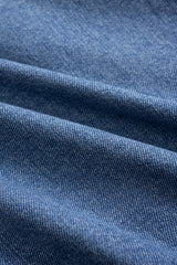 Denim Ruched Crossed Outerwear