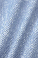 Denim Contrast Whipstitching Asymmetrical Hem Tube Top And Pocket Skirt Set