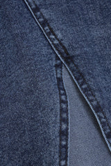 Denim Zipper Cami Top And Pocket Button Skirt Set