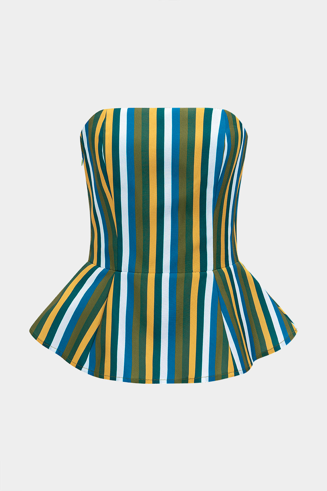 Contrast Stripe Strapless Tube Top