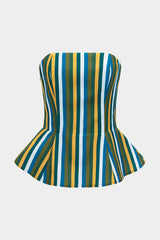 Contrast Stripe Strapless Tube Top