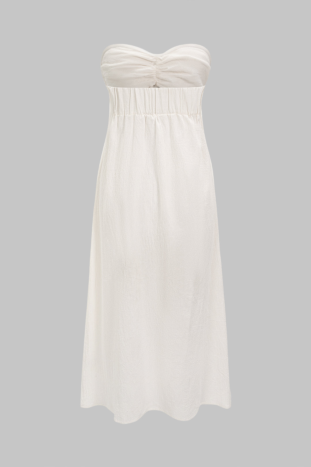 Contrast Binding Ruched Asymmetrical Tube Top