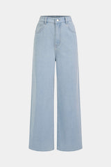 Denim Pocket Straight Leg Jeans