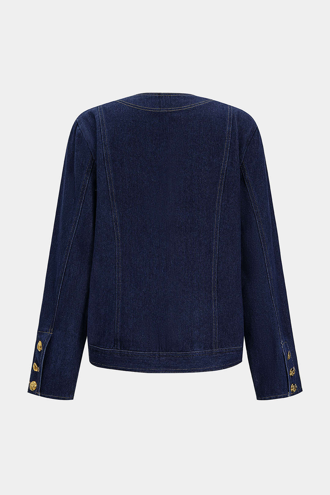 Denim Metallic Button Pocket Outerwear