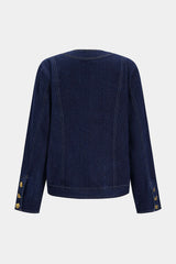 Denim Metallic Button Pocket Outerwear