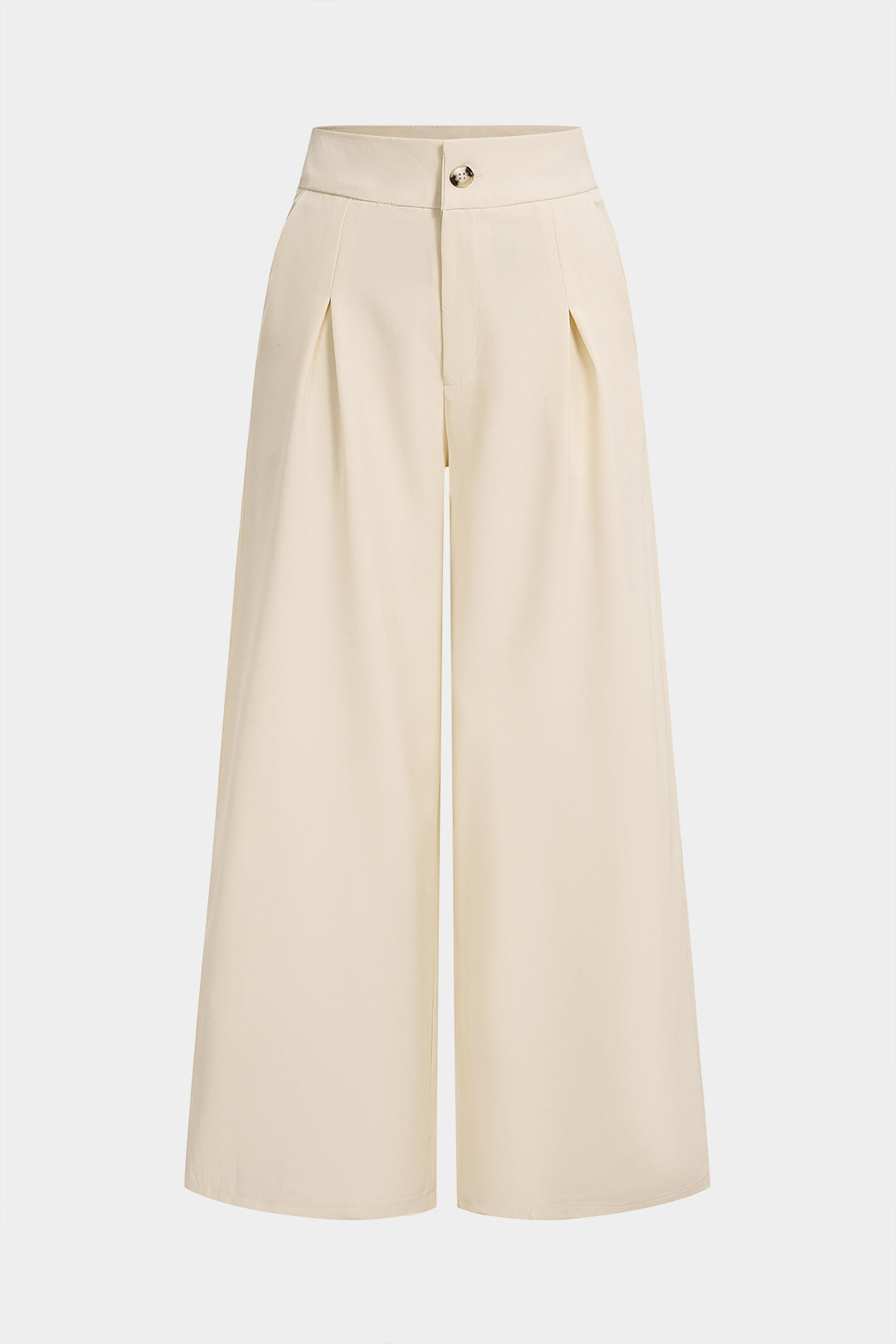 Button Wide-Leg Pants