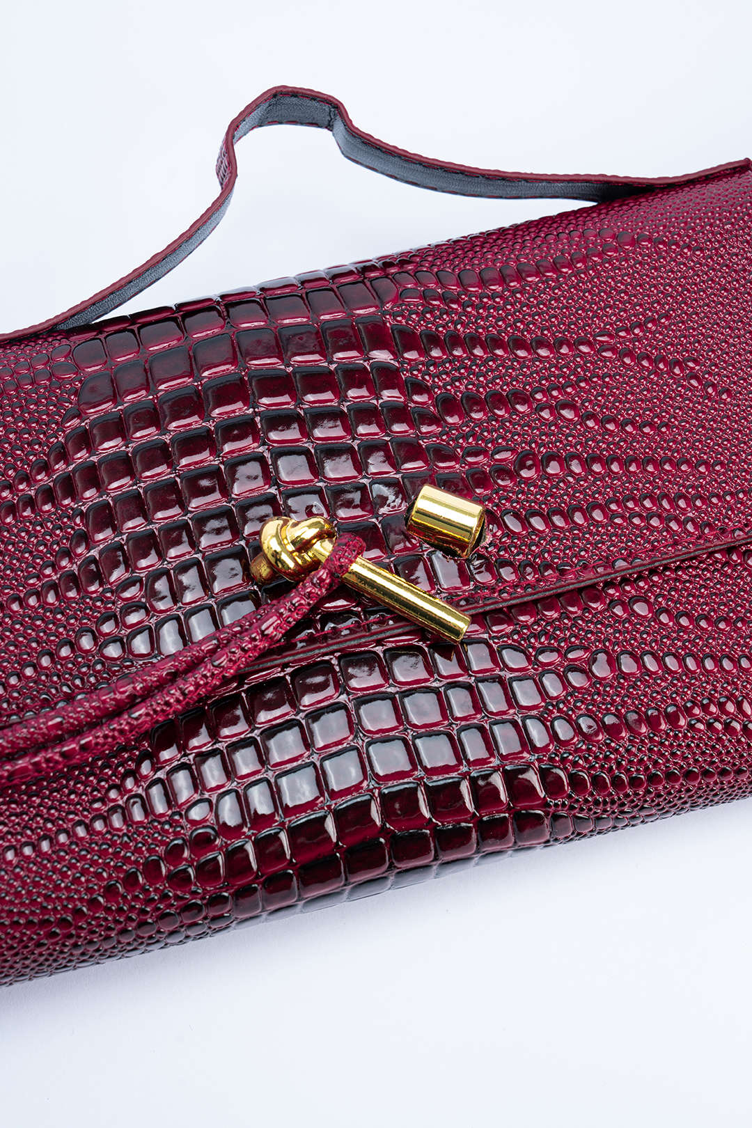 Crocodile Skin Pattern Faux Leather Clutch Bag