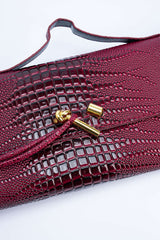 Crocodile Skin Pattern Faux Leather Clutch Bag