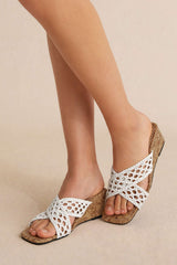 Crossed Cut Out Square Toe Sandals