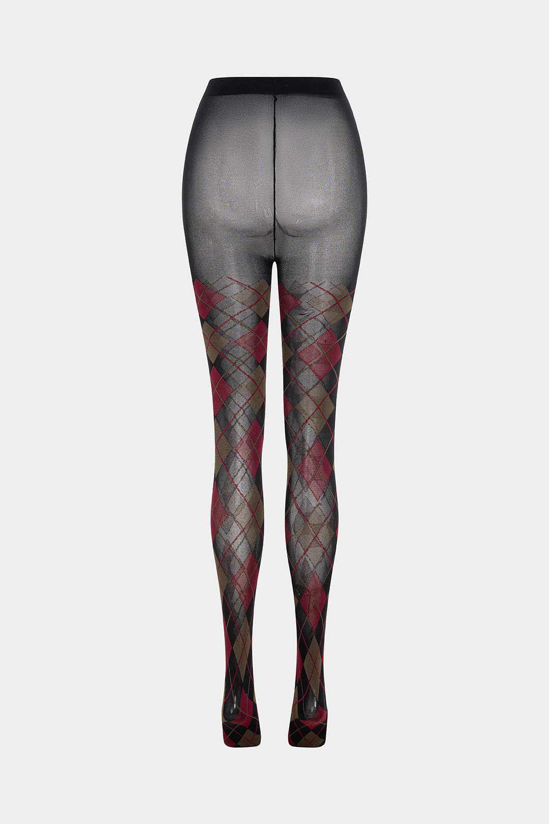 Contrast Argyle Print Tights