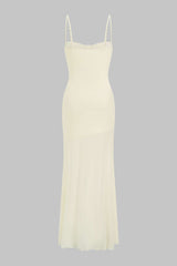 Cut Out Backless High Slit Slip Sleeveless Maxi Dress