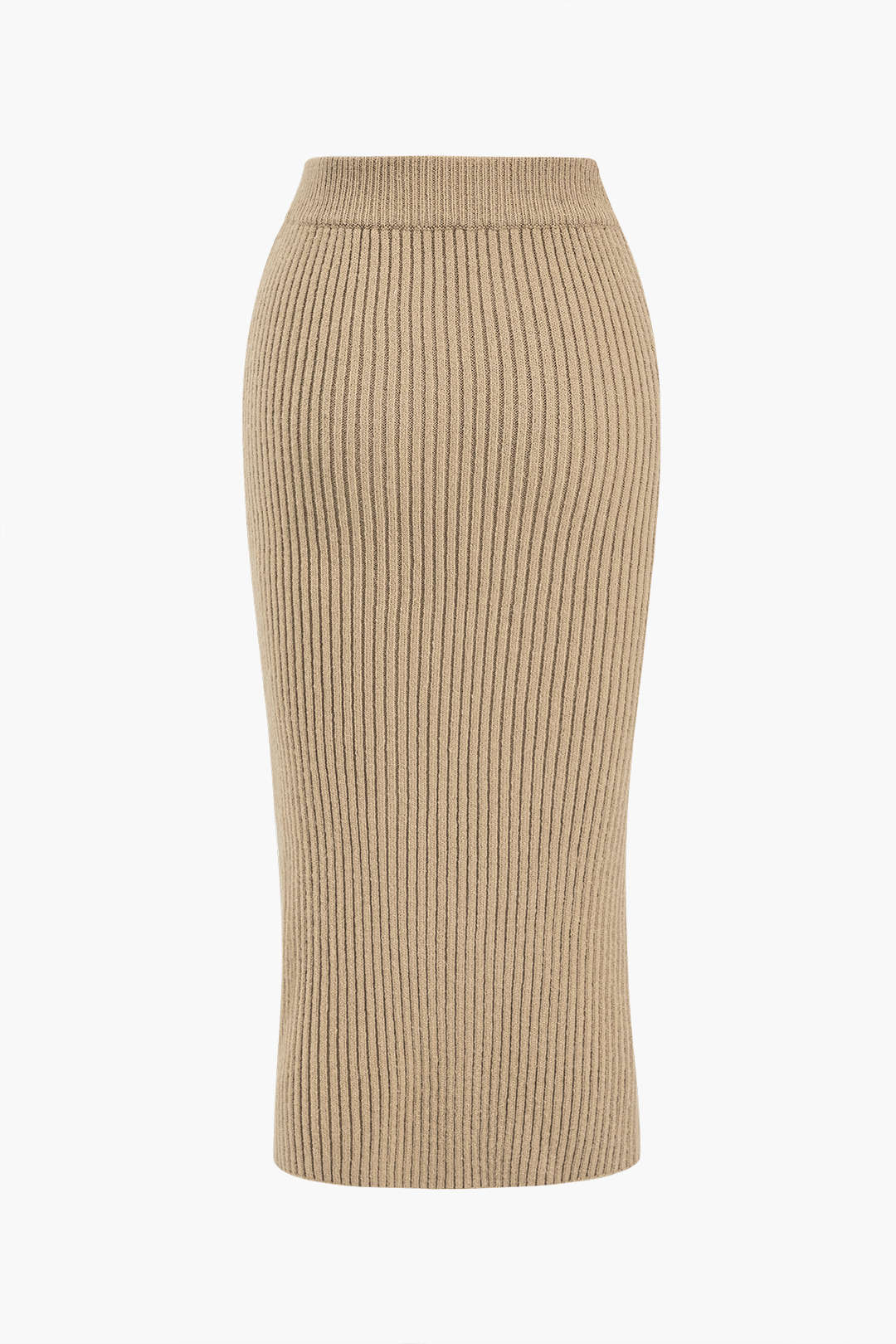 Crossed Sweater Asymmetrical Midi Skirt