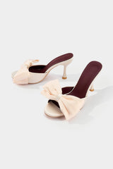 Bow Open Toe Heels