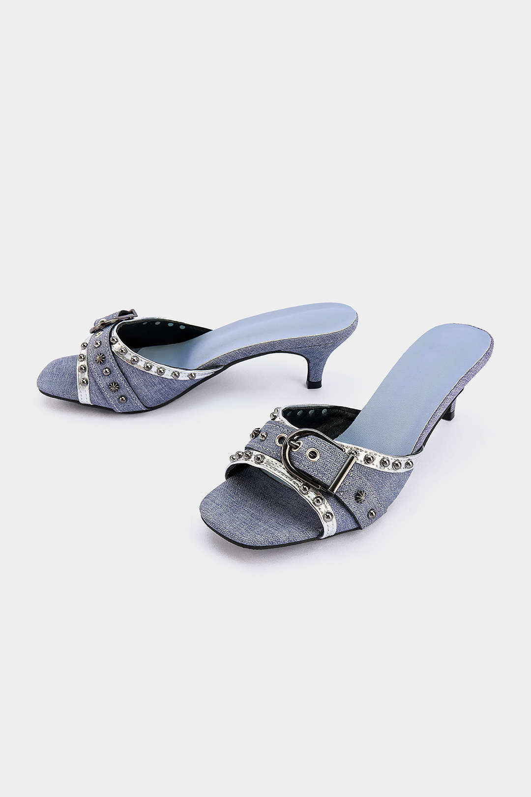 Denim Square Sandals