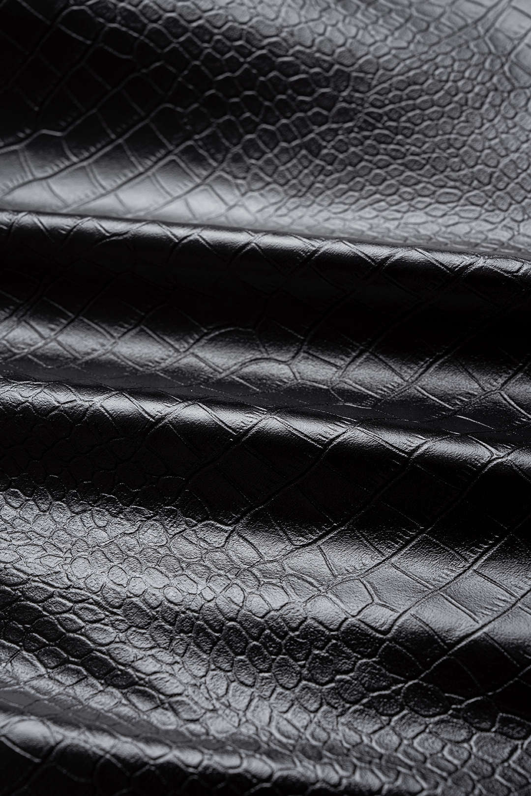 Crocodile Print Faux Leather High Waist Pants