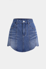 Denim Seamdetail Skirt