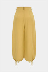 Button Pocket Tie-Up Pants