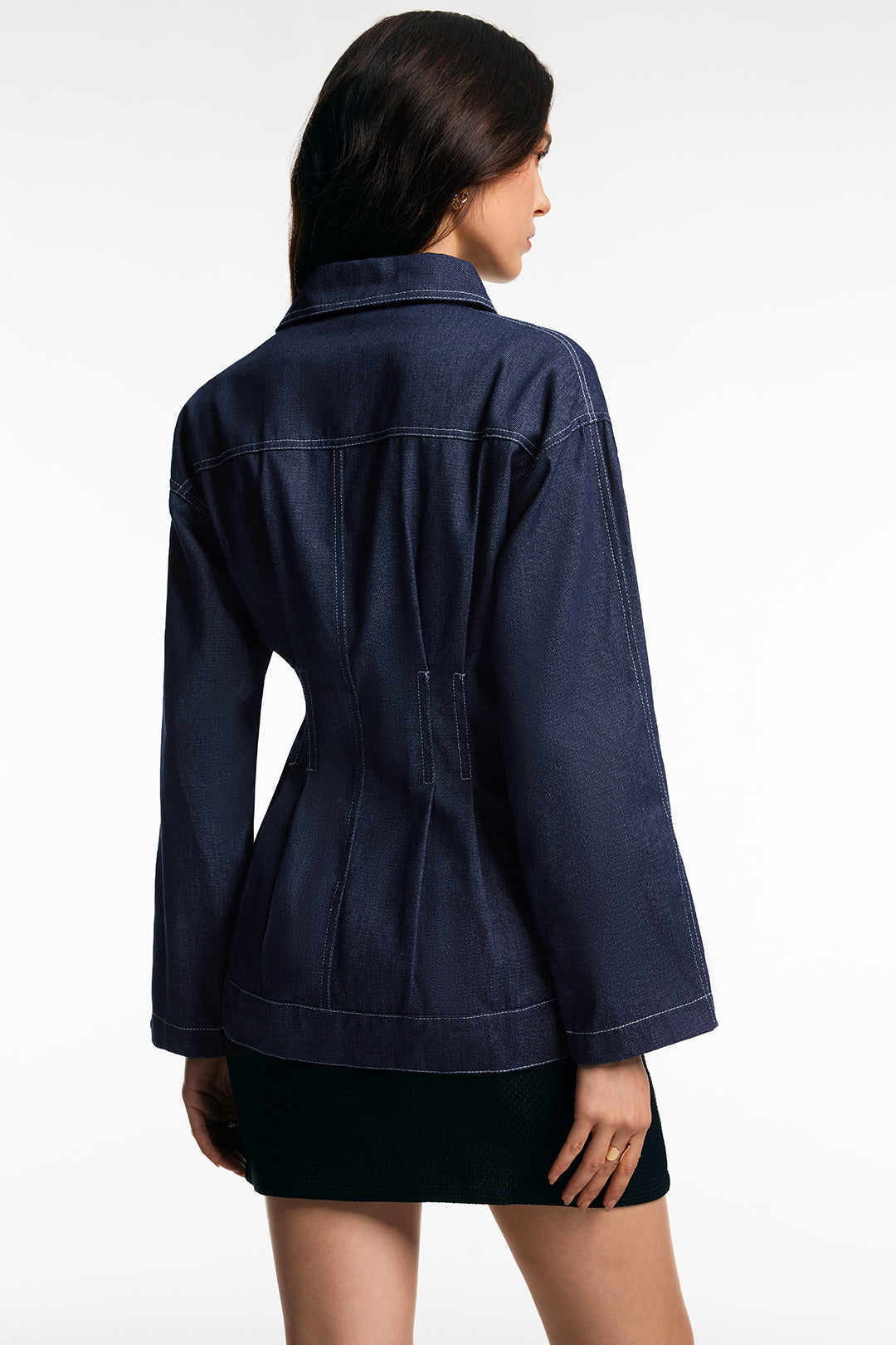 Denim Pleated Outerwear