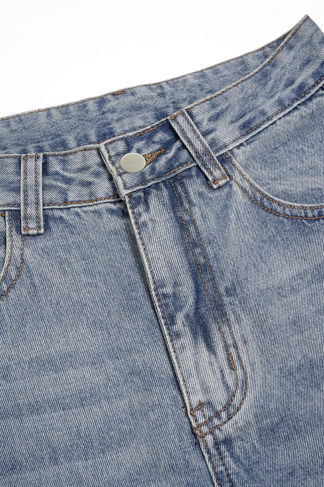 Denim Metallic Decor Wide Leg Jeans