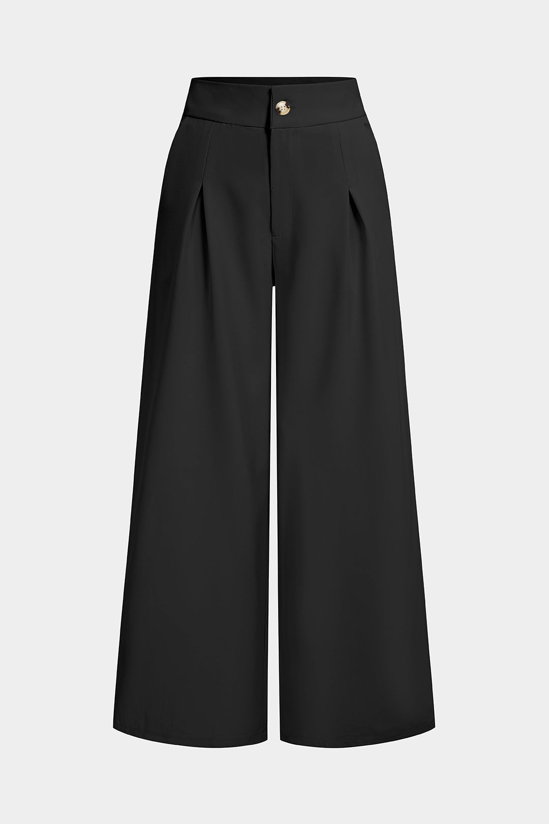 Button Wide-Leg Pants