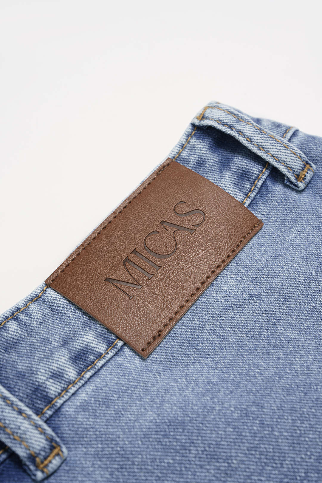 Denim Asymmetrical Pocket Shorts