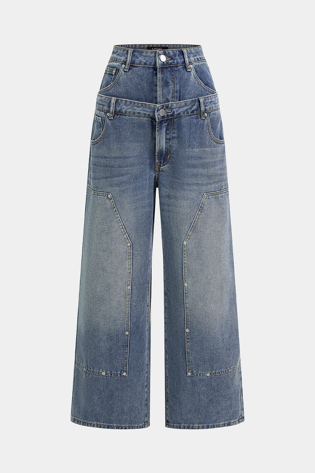 Denim Double Waistband Jeans
