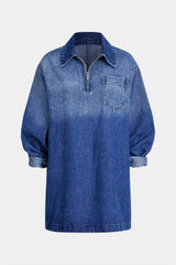 Denim Long Sleeve Mini Dress