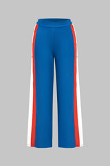 Color Block Wide Leg Trousers
