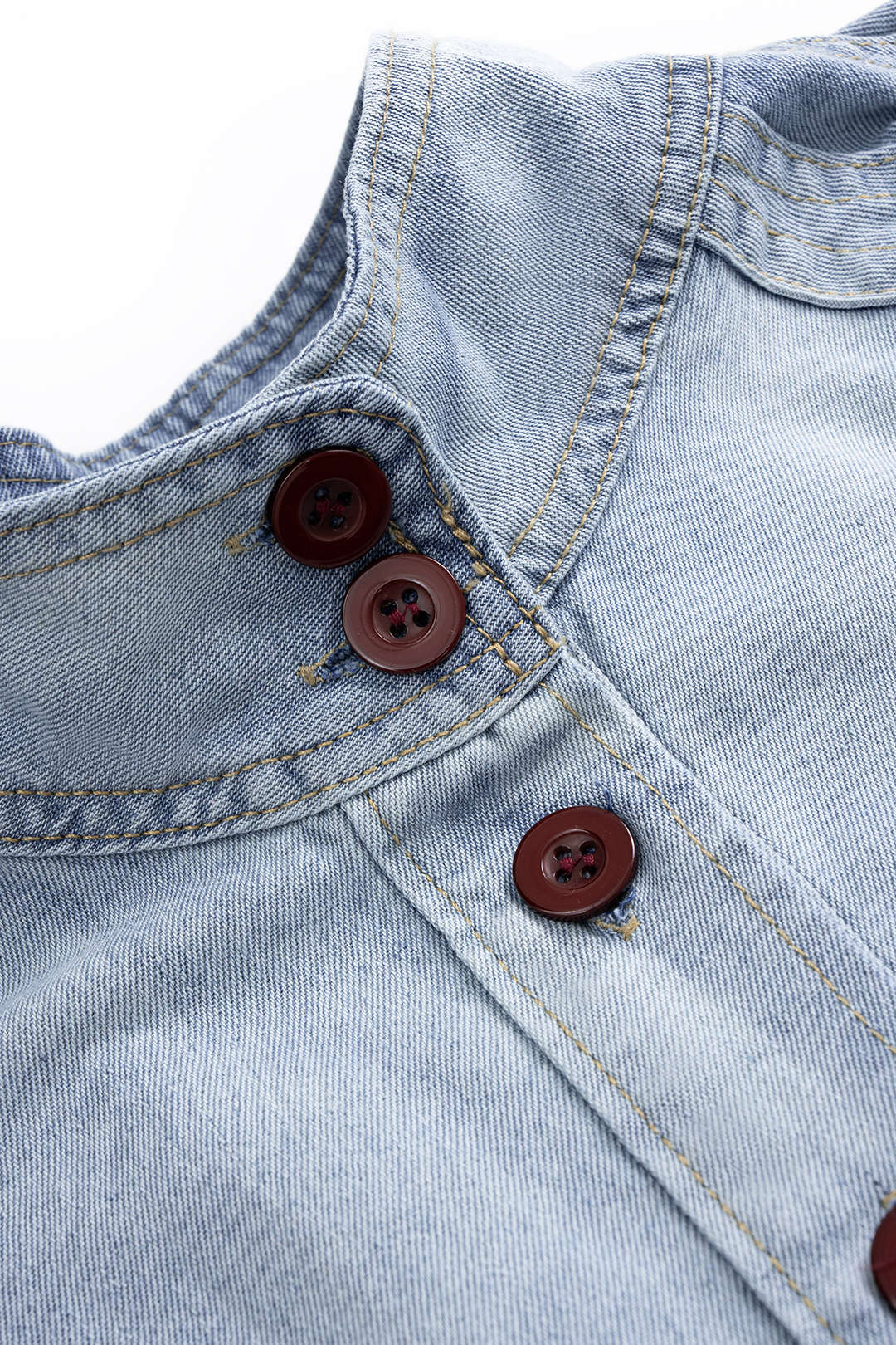 Denim Raglan Sleeve Button Strappy Belted Outerwear