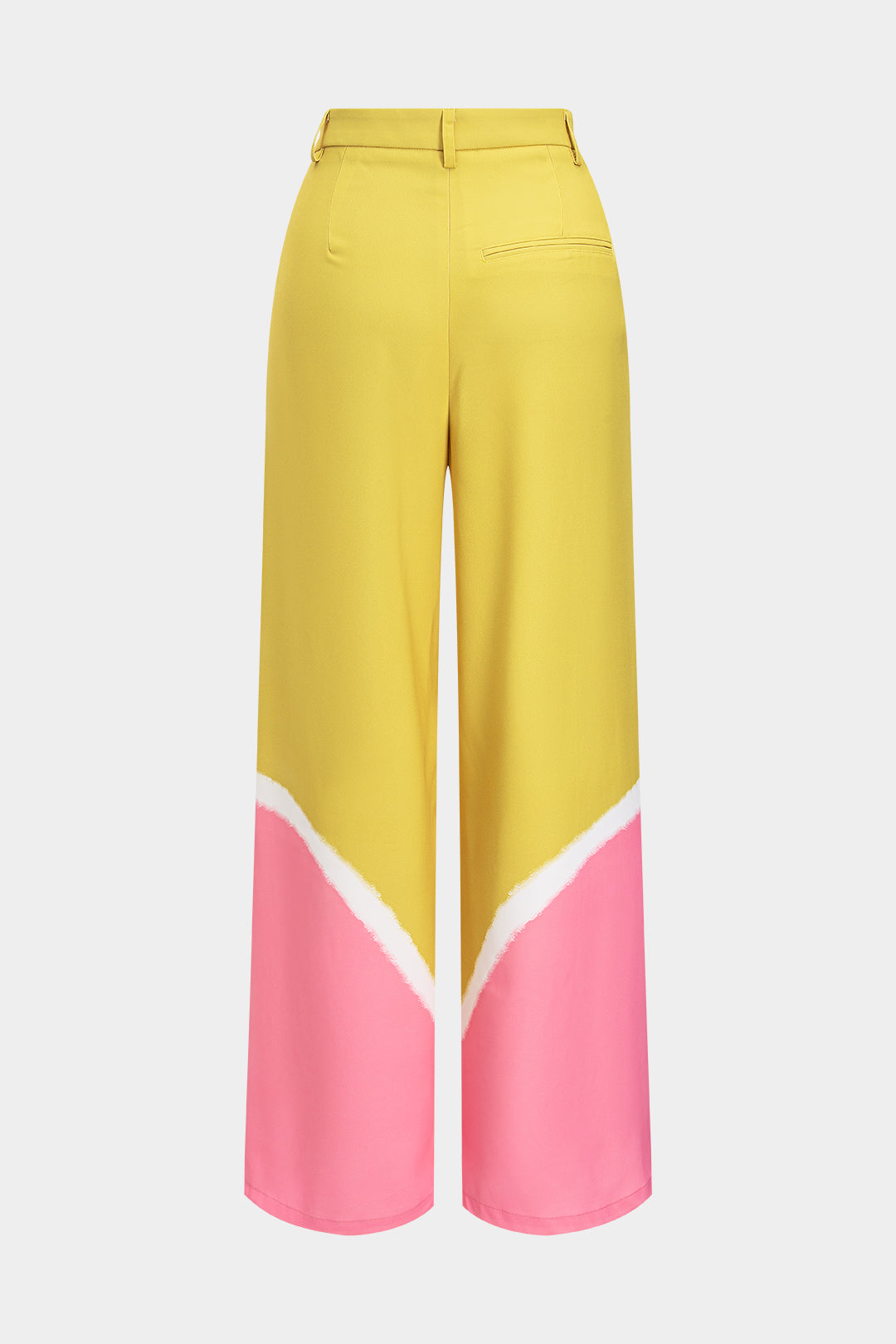 Contrast Wide Leg Trousers