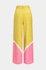 Contrast Wide Leg Trousers
