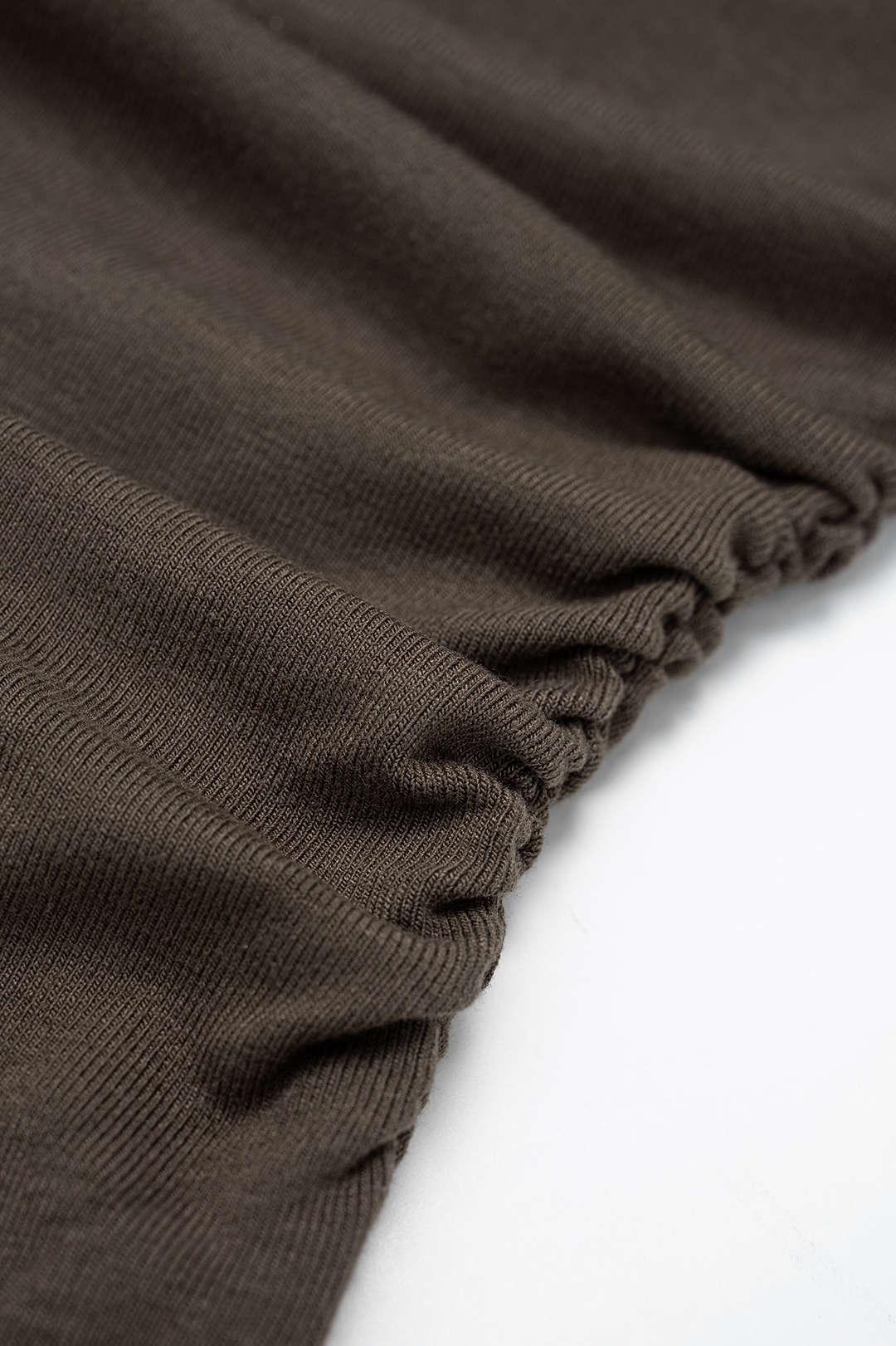 Asymmetrical Neck Long-Sleeve Top And Stitching Detail Skirt Set