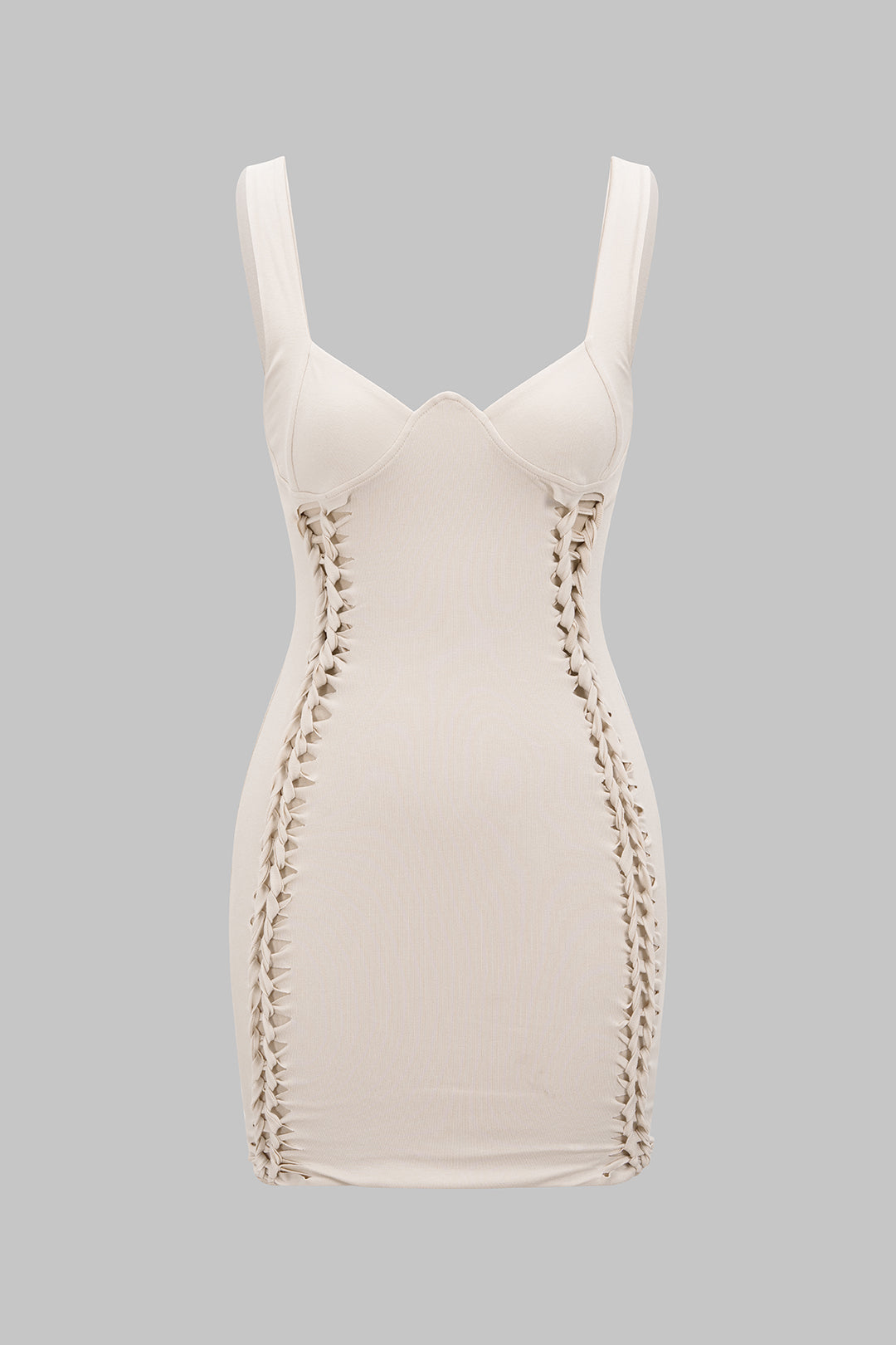 Braided Cut Out Sleeveless Mini Dress