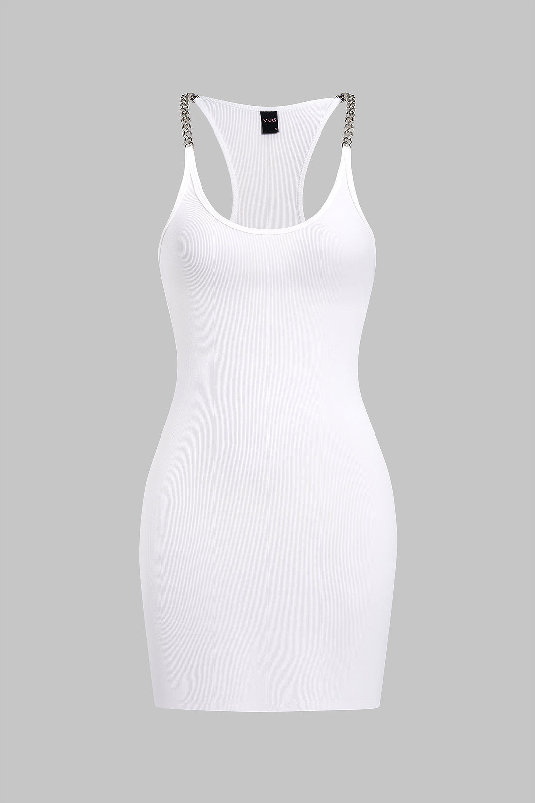 Chain Decor Sleeveless Mini Dress