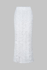 3D Floral Textured Skirt