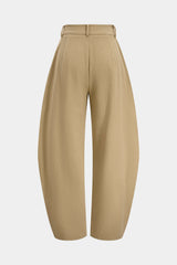 Double Waistband Cut Out Pocket Trousers