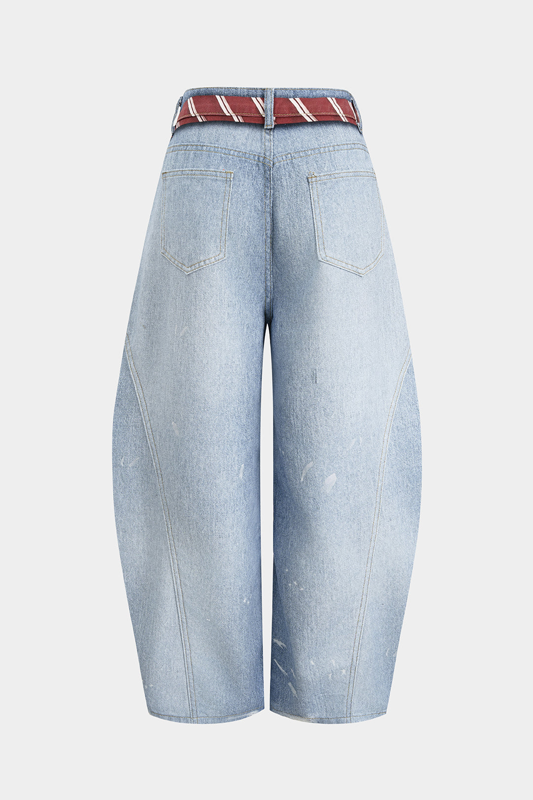 Denim Illusion Print High Waist Jeans