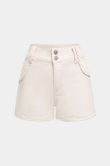 Denim Pocket High Waist Shorts