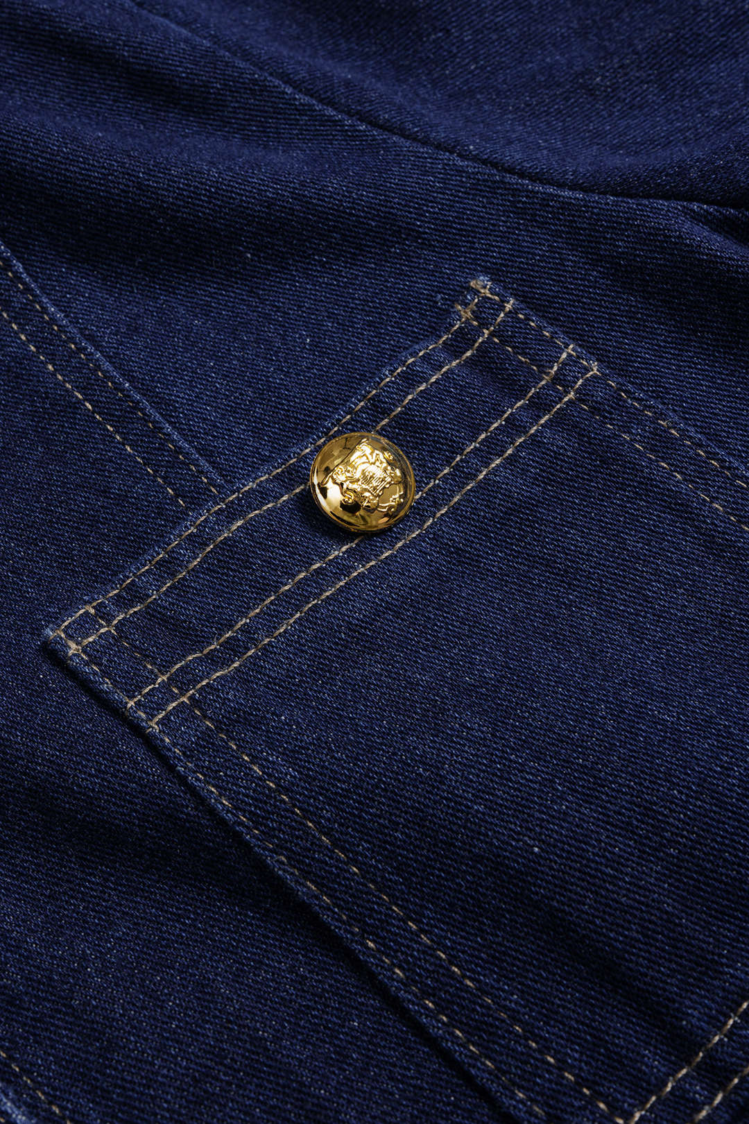 Denim Metallic Button Pocket Outerwear