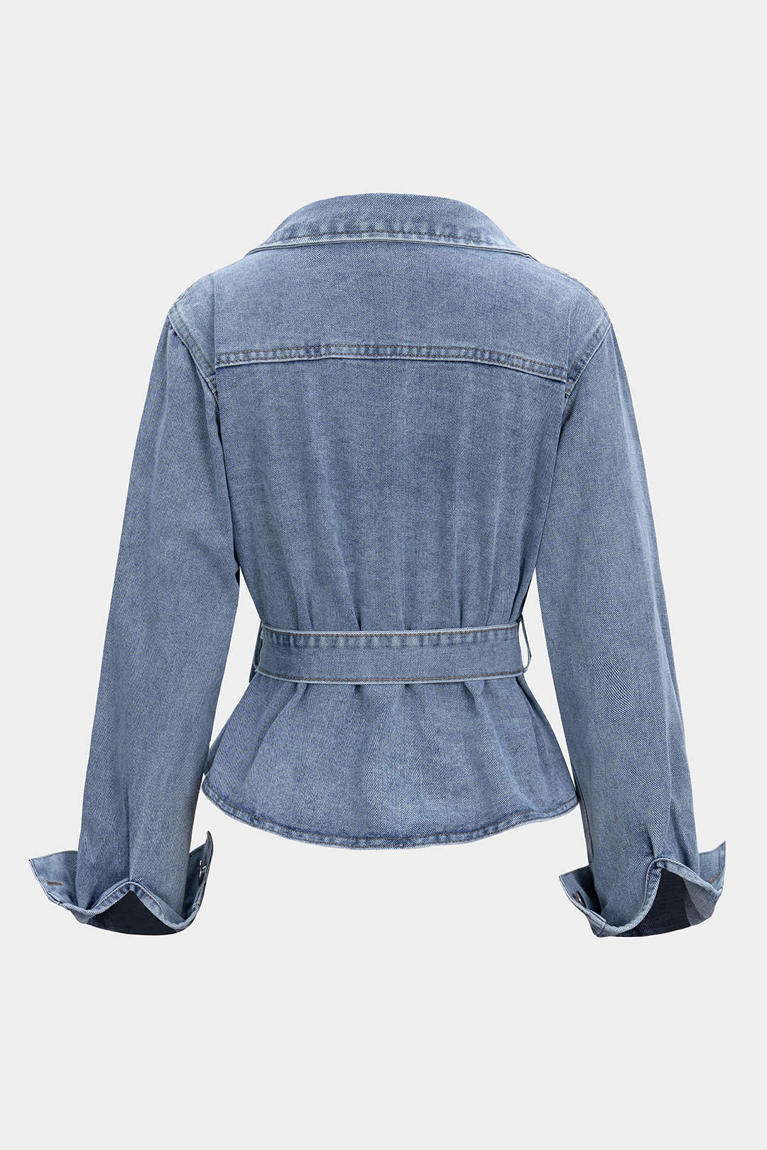 Denim Tie-Up Long Sleeve Shirt