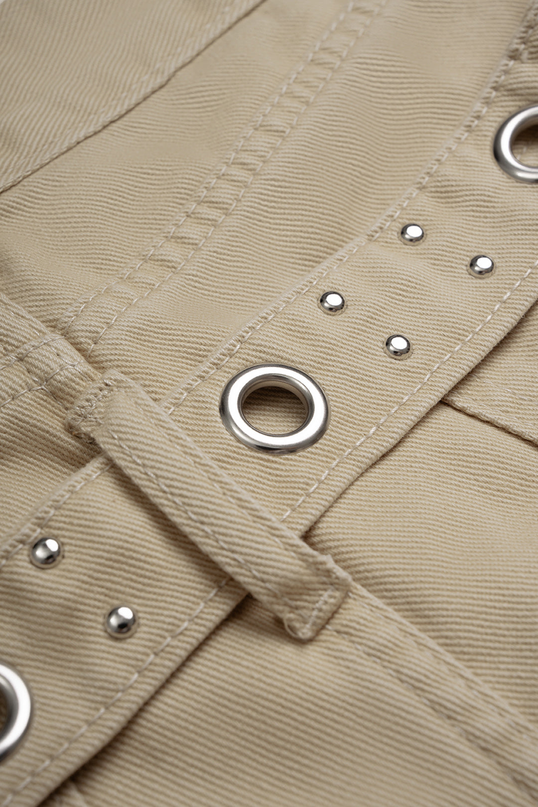 Denim Eyelet Pocket Shorts