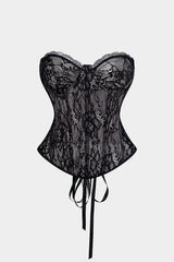 Bustier Backless Tie Corset Top