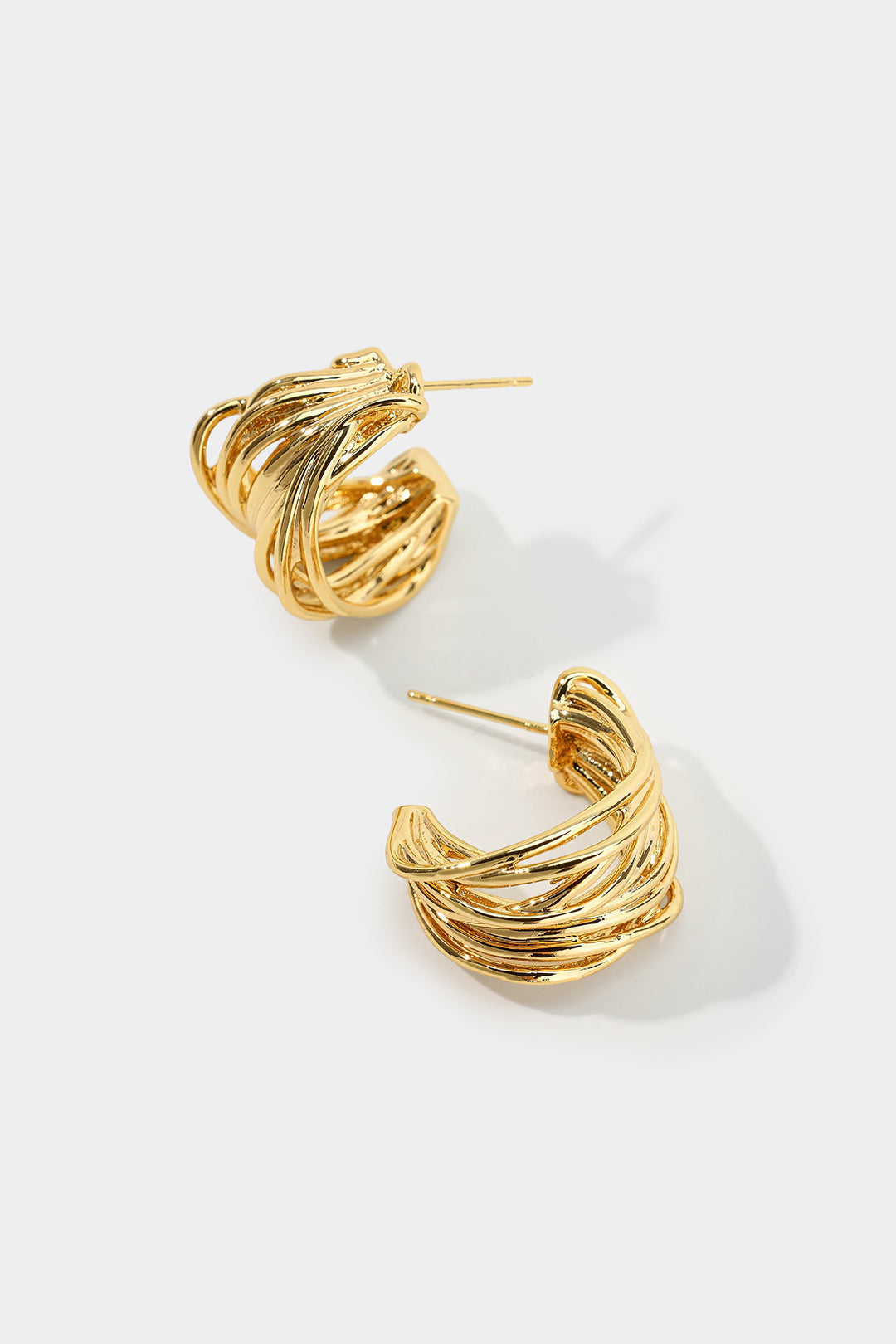 Alloy C-Shaped Irregular Earrings