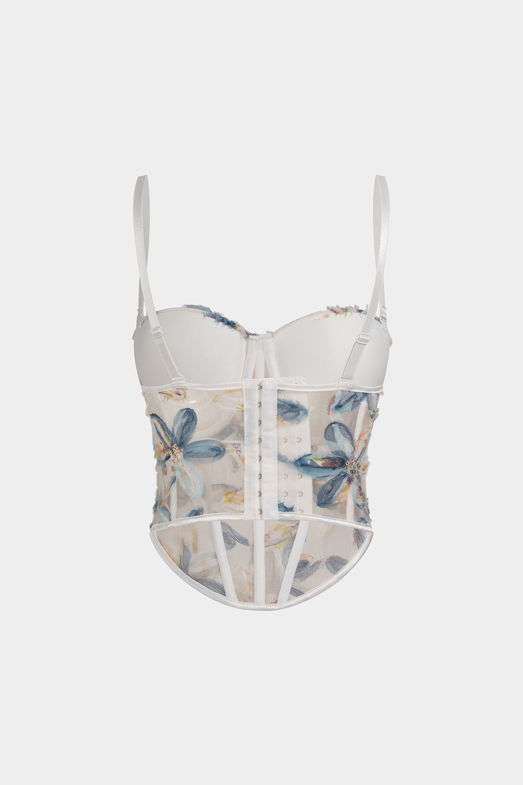 3D Floral Sequin Corset Cami Top