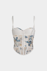 3D Floral Sequin Corset Cami Top