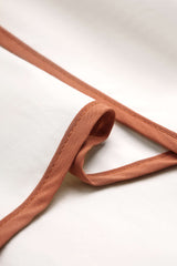 Contrast BInding Ruched Knotted Skirt